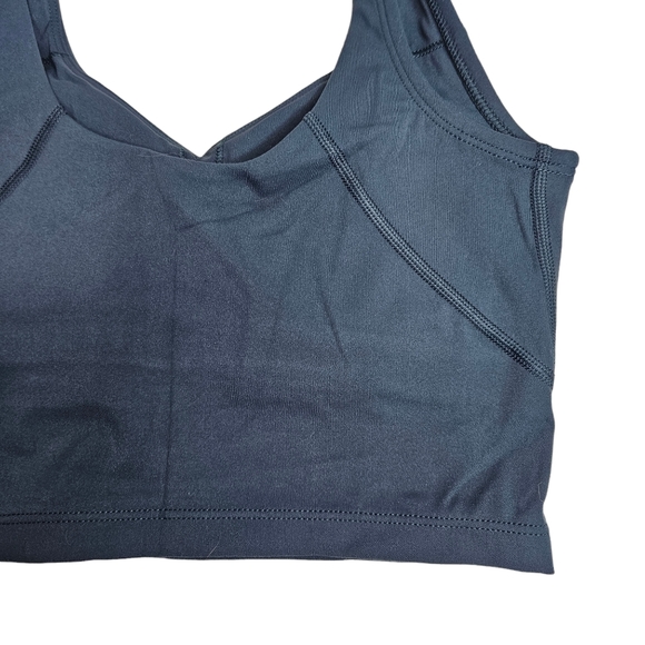 New Attitude Women's Dark Blue Green Long Line Sports Bra NWT Size 4 - Picture 2 of 9